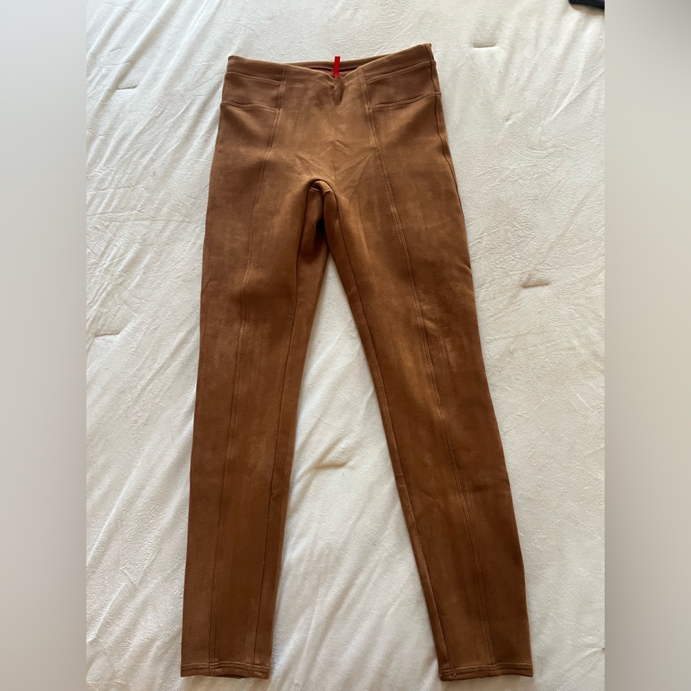 SPANX Faux Suede Women's Tan Pants - Picture 4 of 4